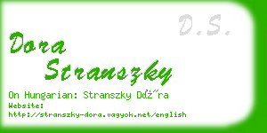 dora stranszky business card